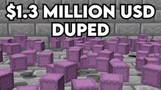 Duping on a Pay-To-Win Minecraft Server ($1.3M USD DUPED)