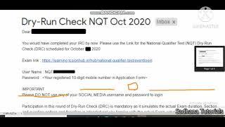 DRC - Run Check NQT Oct 2020