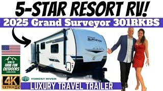 New 2025 Forest River Grand Surveyor 301RKBS Travel Trailer Walkthrough