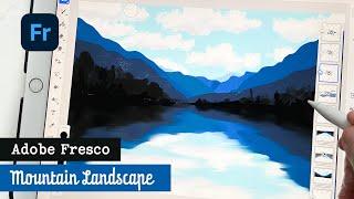 Easy Mountain Landscape - Adobe Fresco Tutorial