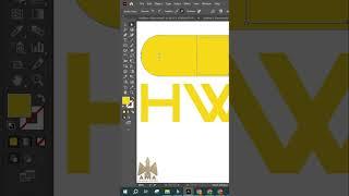 Learn graphic designing || HW Logo design || Illustrator tutorial #short #shorts #youtubeshorts