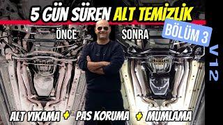 V12 | Alt Yıkama ve Koruma ile BMW 750iL E32 Gıcır Gıcır Oldu