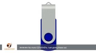 Bulk (10pcs Blue 1GB) USB 2.0 Flash Drives Memory Stick Folding Storage Thumb Drive Swivel