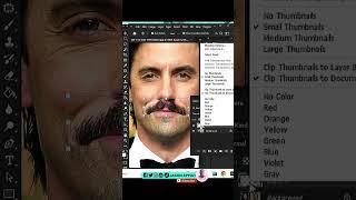 realistic  mustache in photoshop easy (2023) #shorts