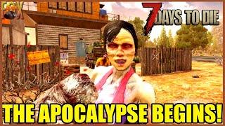 ZOMBIES EVERYWHERE! 7 Days to Die A19 - Episode 1