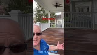 The “Wizard of Wood” laying down that Messmer’s Natural Hardwood Oil on a Mahogany Porch. #decks