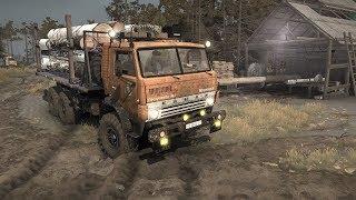 Spintires: MudRunner Камаз 43101 Прохождение Одиночная игра Карта Остров