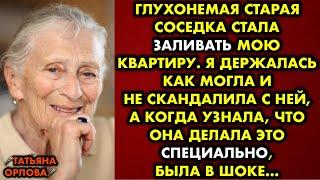 Глухонемая старая соседка стала заливать мою квартиру. Я держалась как могла и не скандалила с ней..