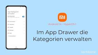 Im App Drawer die Kategorien verwalten - Xiaomi [Android 14 - HyperOS 1]