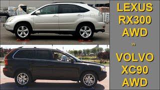 SLIP TEST - Lexus RX 300 AWD vs Volvo XC90 AWD  - @4x4.tests.on.rollers