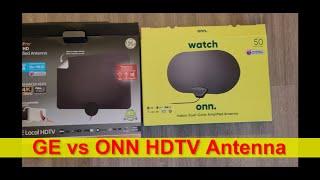 HDTV Antenna test GE Ultra Pro 48862-T1 vs ONN 100012662 Walmart Gesobyte