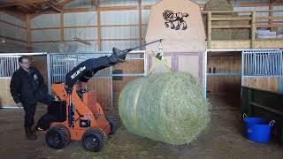 Can OUTLAW Mini Loader Lift Round Hay Bales or Tip Over?