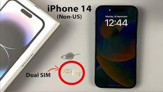 Dual SIM iPhone 14 / 14 Pro: How To Insert SIM Cards + SIM Card Manager (Non US With SIM Tray)