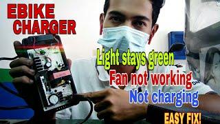 EBIKE CHARGER FAN NOT WORKING/ LIGHT STAYS GREEN/  E BIKE | ELECTRIC BIKE REPAIR SHOP