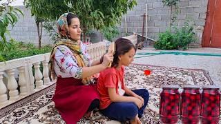 Preparing for Winter with a  Homemade CompotDaily life of iranian woman in the village.Country Life