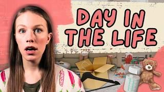 Realistic DAY IN THE LIFE of a Reseller + Mom of 2