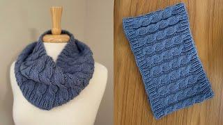 Simple Cable Knit Cowl | Easy Cowl Knitting Tutorial | Knitting House Square