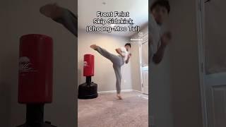 Front Feint Skip Sidekick - Choong Moo Tul - #taekwondo #karate #martialarts #tkd #poomsae