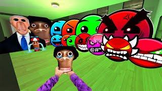 Geometry Dash, Aughhh From Full Hotel Of Angry Munci Family, Obunga and Selene Delgado Nextbot Gmod