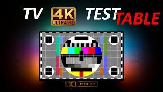 Тест таблицы, тест на битые пиксели, тест аудио долби. 4К (TV test tables 4K. Test audio dolby)