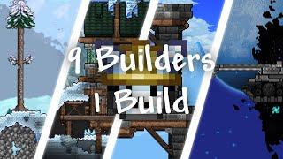 9 builders 1 build | Terraria speedbuild collab