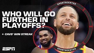 Who will go further in the playoffs: Warriors or Knicks?  + Cavs' 16-game win streak | SportsCenter