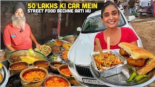 Viral Street Food Lady ka Skoda Superb Dhaba + Son & Mom sell Delicious Punjabi Indian Street Food