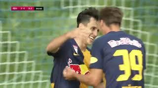 Nico Capaldo con su primer gol con Red Bull Salzburgo