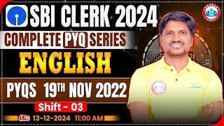 SBI Clerk 2024 | SBI Clerk English Previous Year Papers | SBI PYQ Series | English by RK Mehto Sir