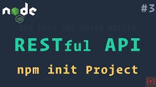 Npm init project | RESTful API using NodeJS and MongoDB