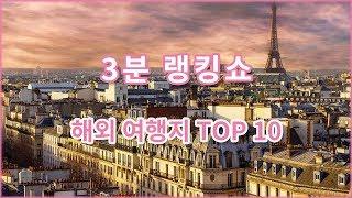 [3분 랭킹쇼] 세계에서 가장 인기있는 해외 여행지 TOP 10