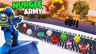 Can All SPACE MARINE Legions Hold VS 8 MILLION NURGLE ARMY?! - UEBS 2: Warhammer 40k Mod