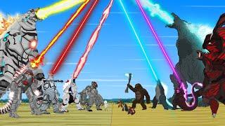 TEAM GODZILLA ATOMIC BREATH: Rescue ROBOT - MeChaGodzilla & KONG: Power Levels | Godzilla Cartoons