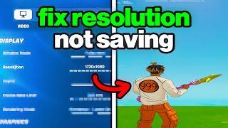 How To FIX Stretched Resolution NOT SAVING (Fortnite Custom Resolution)