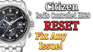 RESET Citizen Eco Drive Radio Controlled H820 (Fix most common issues)