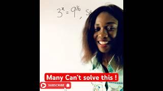 How to Solve Exponential Equation. #viralmathshorts #algebra