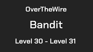 OverTheWire Bandit Level 30 - Level 31