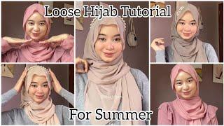 Hijab Tutorial For Summer । Loose Shawl Tutorial । New Hijab Style 2023 ।