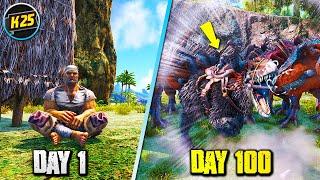 I Survived 100 Days of HARDCORE Ark Survival Evolved on THE CENTER