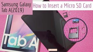 Galaxy Tab A 2019 | How to Insert Micro SD Card Correctly