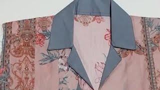 Coat Collar neck Cutting and Stitching Simple and Easy way for kurti/suit|Collar lagane ka tarika