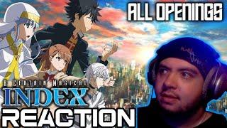 IT JUST GETS WEIRDER! FIRST TIME Reacting to all TOARU series Openings Magical Index, Scientific Rai