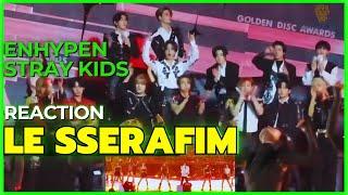 ENHYPEN and STRAY KIDS Reaction LE SSERAFIM Golden Disc Awards 2024 JAKARTA FULL