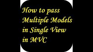 How to pass Multiple Models in Single View in MVC