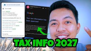 How To Update YouTube Tax Form 2024 To 2027 | Resubmit Google Adsense Tax Info #taxinfo #adsense #yt