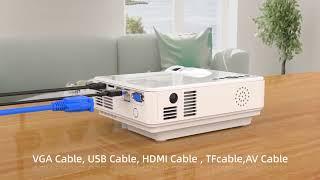 TENKER Native 1080P Projector, 7500L High Brightness Full HD Outdoor Projector-Link in Description