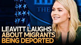 Karoline Leavitt Laughs About ‘Fun’ Videos Of Migrants Being Arrested