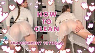 [4K] HOW TO CLEAN MIRROR? | TRANSPARENT OUTFIT | CHALLANGE WITH SKIRT  HOUSEWIFE secret hacks 2025