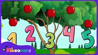 Five Red Apples | Counting Song | The Kiboomers Kids Songs and Nursery Rhymes