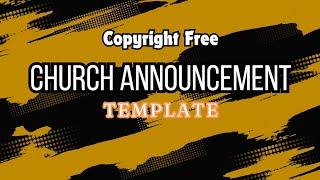 Professional Church Announcement TEMPLATE | NO COPYRIGHT | ROYALTY FREE